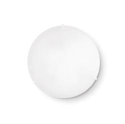 Lampada Soffitto in Vetro Trasparente Sabbiato diam.400xh120mm IP20 SIMPLY PL3 Ideal Lux 007984