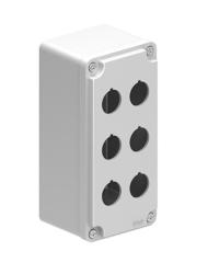 PULSANTIERA METALLICA GRIGIA 2X3 FORI