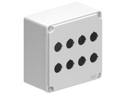 PULSANTIERA METALLICA GRIGIA 2X4 FORI