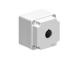 PULSANTIERA METALLICA GRIGIA AD 1 FORO