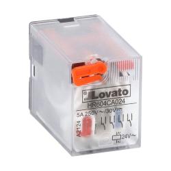 LOVHR604CA024 RELE INDUSTRIALE 4SC 5A 24VAC +LED