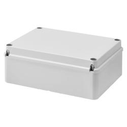 CASSETTA DI DERIVAZIONE CON COPERCHIO BASSO A VITE - IP56 - DIMENSIONI INTERNE 240X190X90 - PARETI LISCE - GRIGIO RAL 7035