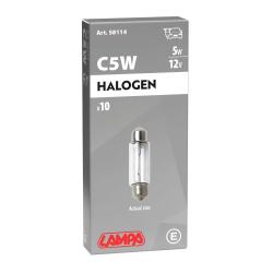 LAMPADA TUBOLARE CONFEZIONE 10 C5W 11X35MM 12V 5W CONFEZIONE 10 PEZZI LAMPA 