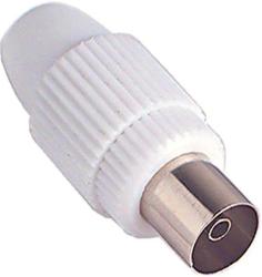 Presa TV diritta Ø9,5mm, colore bianco