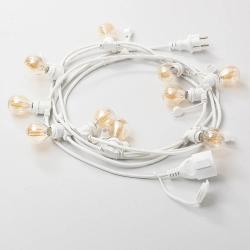Catena luminosa da esterno prolungabile 10m E27 bianco | GEA LUCE GFIB04