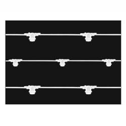 Catenaria Luminosa, IP65, 11 Metri, E27, Bianca – LAMPO CTN11E27BI  