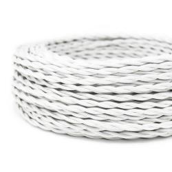 CAVO TRECCIA 2X0.50 BIANCO PREZZO AL MT