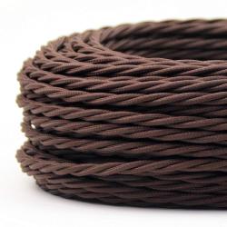 CAVO TRECCIA 2X0.50 MARRONE PREZZO AL MT