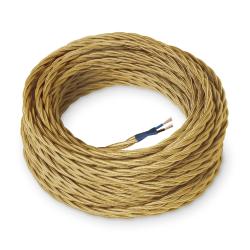 CAVO TRECCIA 2X0.50 ORO FIENO SCURO PREZZO AL MT