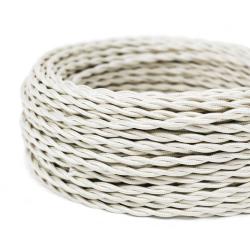 CAVO TRECCIA 2X0.75 AVORIO PREZZO AL MT