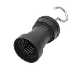 PORTALAMPADA E27 NERO IP44 HOOK WIMEX
