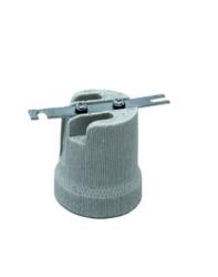 PORTALAMPADE E27 PORCELLANA CON STAFFA DRITTA WIMEX