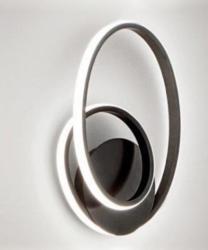 Applique da parete DIVA A T titanio design moderna led 20w 3000k  