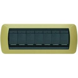 BTICINO LIVING INTERNATIONAL PLACCA 7 MODULI L4807GT  