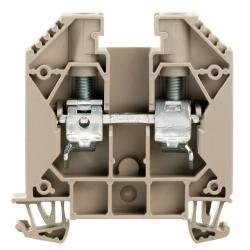 Morsettiera passante, Collegamento a vite, Beige scuro, 16 mm², 76 A, 1000 V, Numero di collegamenti: 2    