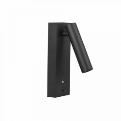 Applique Led PURE 4W Luce Calda 2700K Dimmerabile NERO con Presa USB-C Beneito Faure 5160