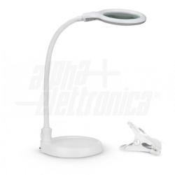 Lampada laboratorio Led con lente - 6W - Braccio flessibile