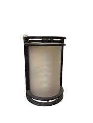 APPLIQUE DA PARETE PER ESTERNO CON VETRO SATINATO E STRUTTURA NERA  PRISMA 1490