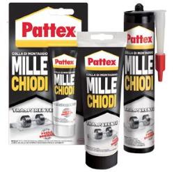 ADESIVO MONTAGGIO "MILLECHIODI TRASPARENTE" 310GR (CARTUCCIA)