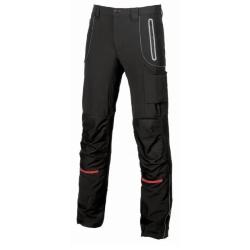 Pantaloni da Lavoro Softshell Stretch Elasticizzati Multitasche U-Power Pit SY008BC black carbon taglia 50