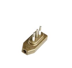 SPINA PIATTA 2P+T 10A 250V ORO