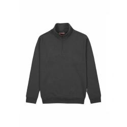 U-POWER EY295GM-L - Felpa mezza zip garzata TAUTRA Grey Meteorite TG.L