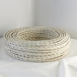 CAVO TRECCIA TELEFONICO AVORIO MM 2 X 0.25 PREZZO AL MT