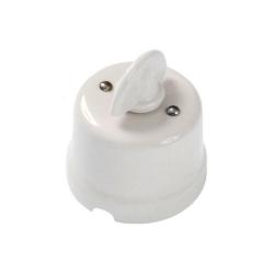 Pulsante rotativo in porcellana bianco FAI 9006/PR/BI
