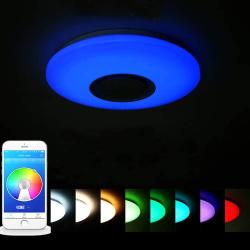 PLAFONIERA LED DA SOFFITTO 25W Ø36cm SMART RGB BLUETOOTH SPEAKER APP