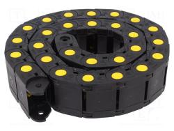 Catena portacavi in nylon   con coperchietto apribile a scatto 54X30