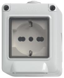 Plana-Contenitore IP55 2M+presa universale VIMAR 