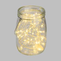 Barattolo Vetro H15,5cm 40 MicroLED  