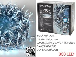 LED BIANCO GHIACCIO CAVO TRASPARENTE