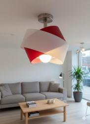 Plafoniera a soffitto bianco e rosso P9632.30WR PANZIERI