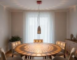 SOSPENSIONE METALLICA IN ACCIAIO SATINATO CON CAVO TRASPARENTE 5700-1 ROSSINI