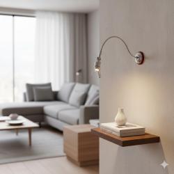 APPLIQUE DA PARETE PER INTERNO IN ACCIAIO LUCIDO MIZAR 603723 