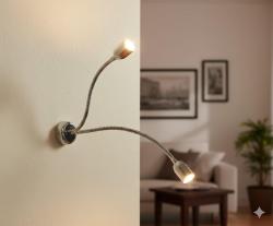 APPLIQUE DA PARETE PER INTERNO CON BRACCIO ORIENTABILE LUCIFERO'S OMEGA/F2