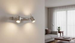 APPLIQUE DA PARETE PER INTERNO IN ACCIAO CROMO TLB 34906