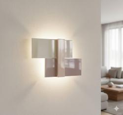 APPLIQUE DA PARETE PER INTERNO IN VETRO BIANCO LINEA LIGHT 90209