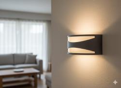 APPLIQUE MEZZALUNA ANTRACITE NERO E27