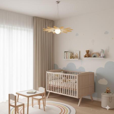 LAMPADARIO PER INTERNO IN PLASTICA A FORMA DI SOLE D 43 CM