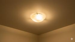 PLAFONIERA D40 CM IN VETRO SATINATO CON GANCI OTTONE 