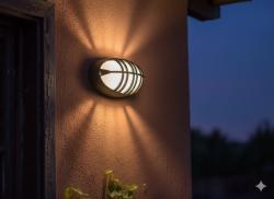 PLAFONIERA NERA OVALE CON GRIGLIA 5703