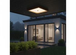 LEDS PLAFONIERA QUADRATA A SOFFITTO PER ESTERNI CON STRUTTURA IN LEGNO