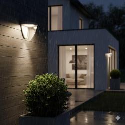 Lord plafoniera da esterno grigia e trasparente 1x26w 230v g24d3