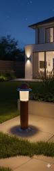 PALO DA GIARDINO COLOR LEGNO PER ESTERNO LEDS 55-9130-46-M3