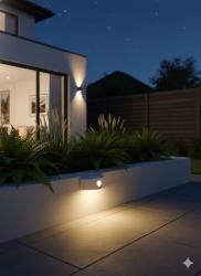 LAMPADA DA GIARDINO A MEZZA LUNA EFFETTO ROCCIA