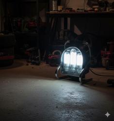 LAMPADA FLUORESCENTE PORTATILE 3XE27