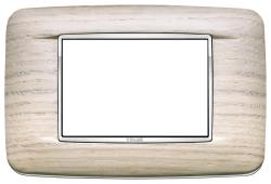 VIMAR PLACCA ROUND 3 POSTI ROVERE BIANCO EIKON