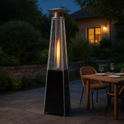 STUFA AEREA P/PATIO GAS GPL HEXAGON 12,5KW NERO